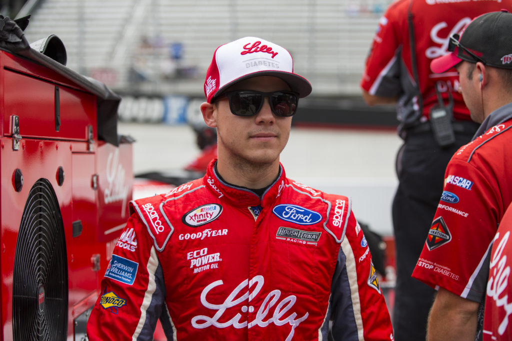 Bristol, TN - Aug 19, 2016: Ryan Reed (16) gets ready to qualify for the Food City 300 at Bristol Motor Speedway in Bristol, TN.