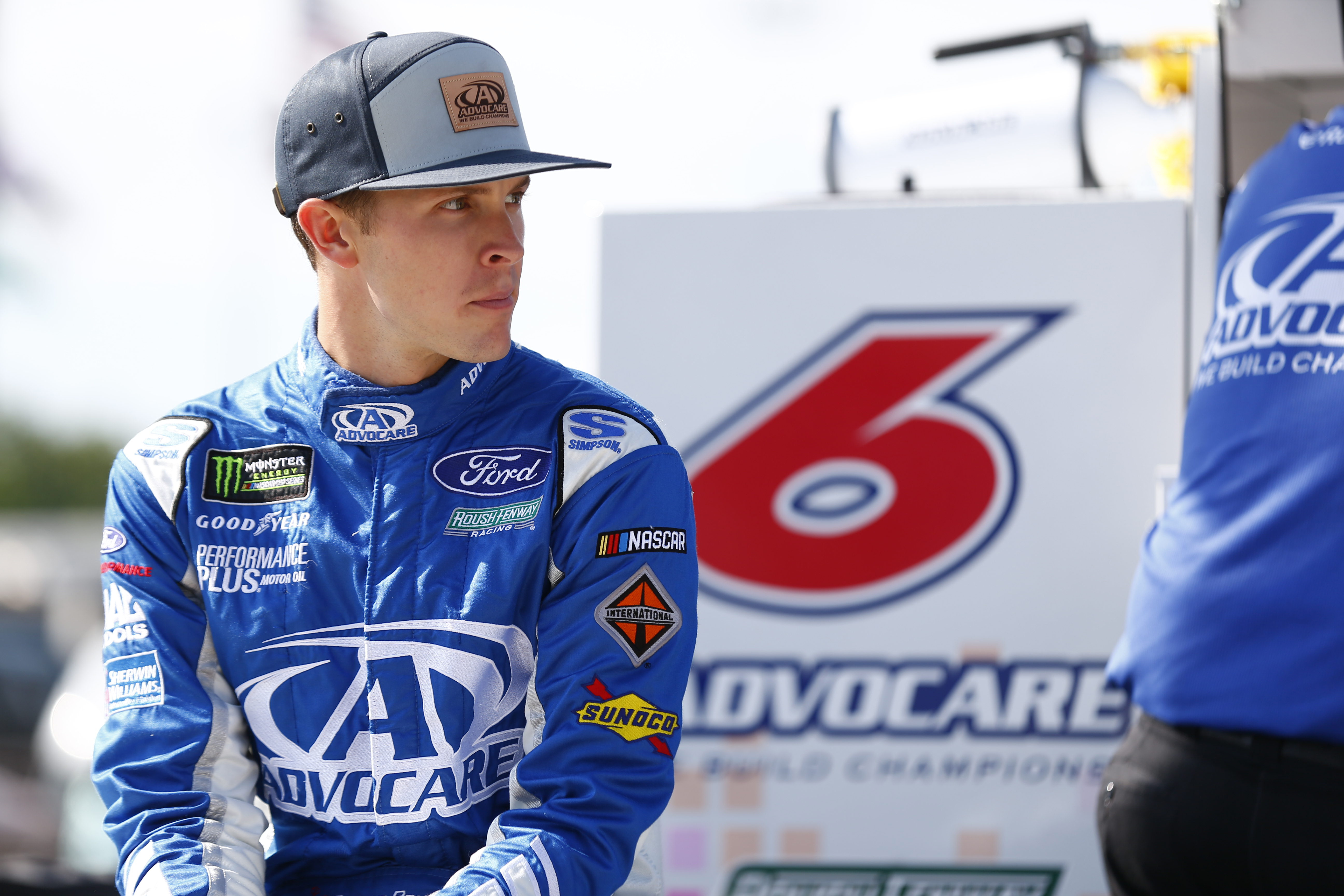 April 28, 2017 - Richmond, Virginia, USA: Trevor Bayne (6) hangs out on pit road prior to qualifying for the Toyota Owners 400 at Richmond International Speedway in Richmond, Virginia.