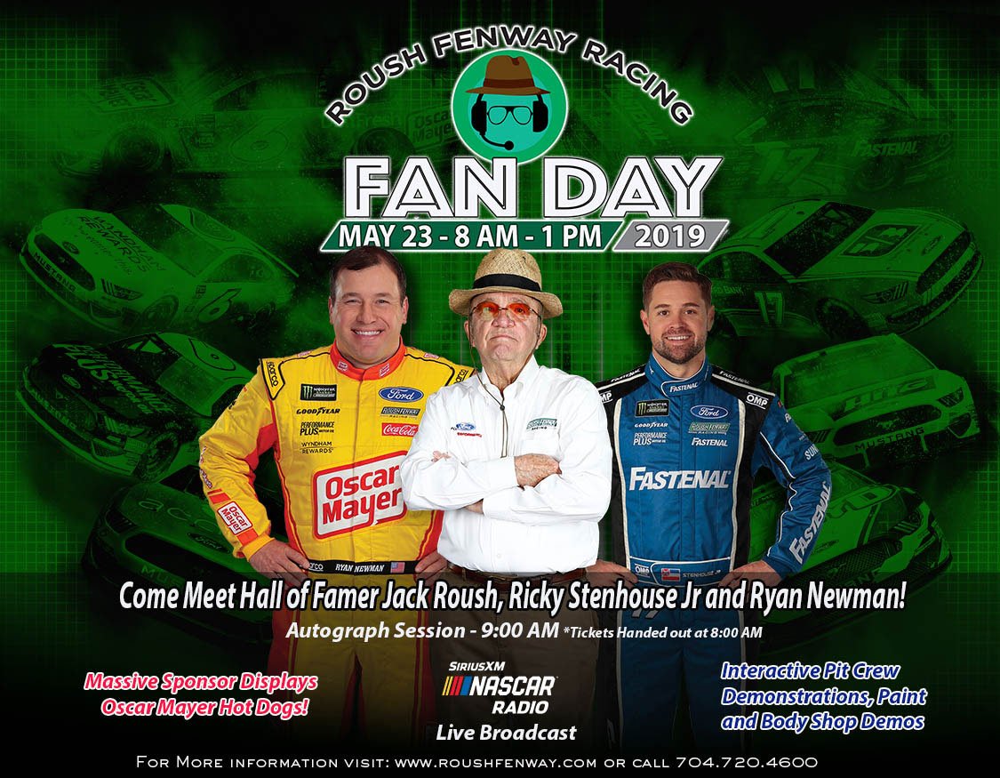 Roush Fenway to Hold Annual Fan Day on Thursday, May 23
